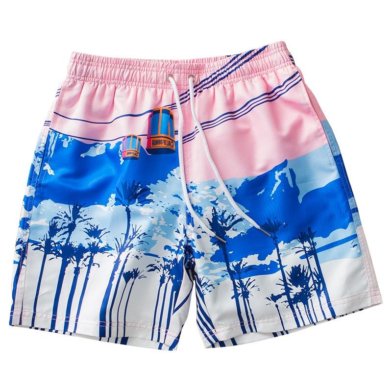 沙滩裤男速干可下水内衬款四分宽松大码泳裤男款海边三亚度假温泉