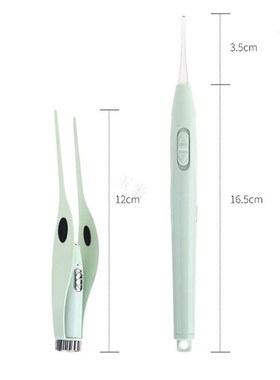 挖耳钳勺发光勺套装可视儿童挖耳勺专用软头带灯家用童采耳神器11