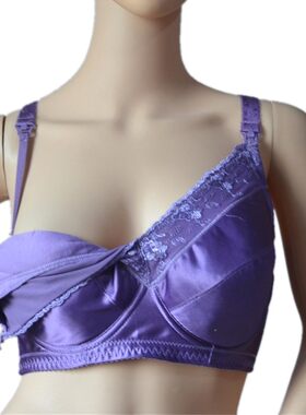 大码哺乳文胸全罩杯薄款喂奶胸罩大杯200斤95E胖mm浦乳Z防下垂内
