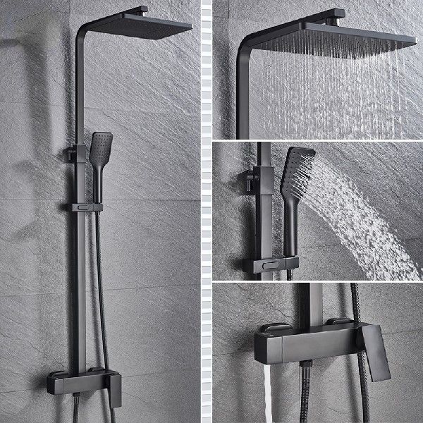 极速Bathroom Faucet Chrome/Black Rain Shower Head Bath Fauce