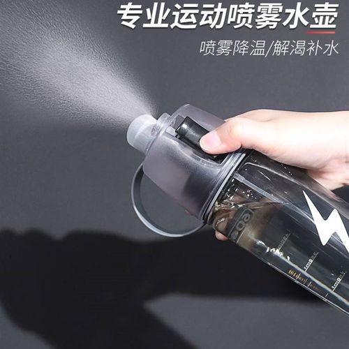 山地公路自行车运动骑行便携式大容量水壶喷雾降温夏季水杯塑料