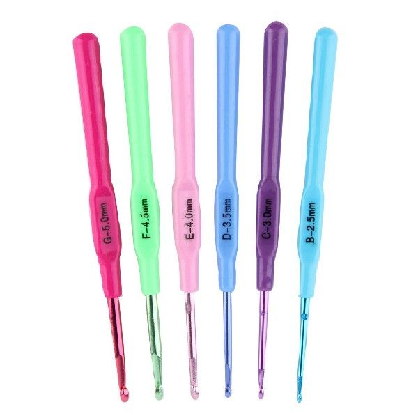 极速6pcs New Multicolor Knitting Needles colorful Plastic-封面