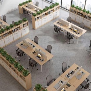 木质办公室文件柜隔断矮柜资料柜现代简约储物柜花槽柜多功能带锁