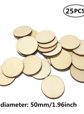 10-80mm Wood Disks Crafts Log Slices Discs Cutout Circle Rou
