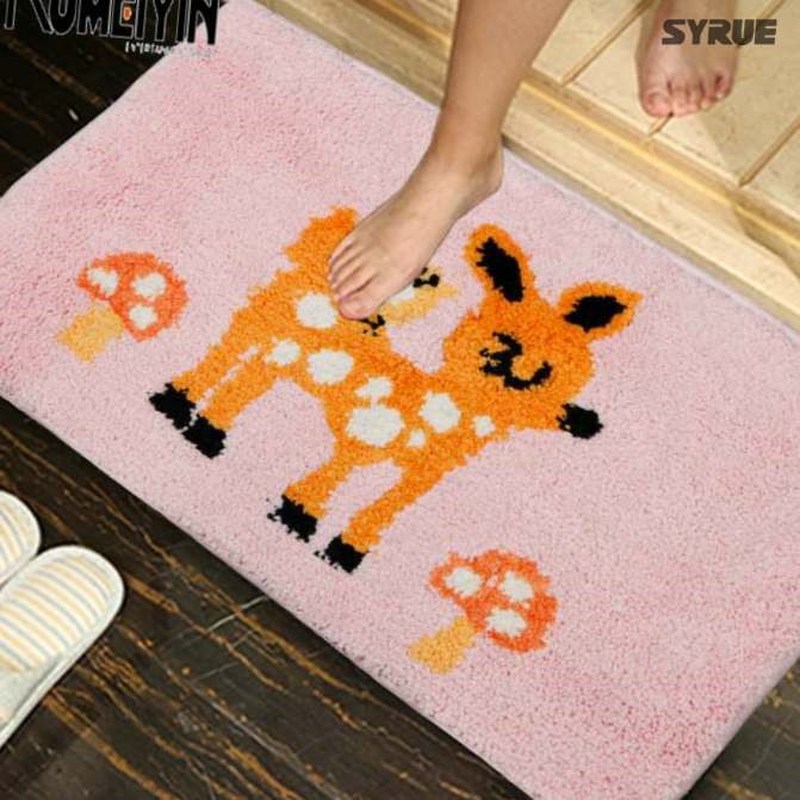 推荐-Household non-slip cartoon mat absorbent net red-