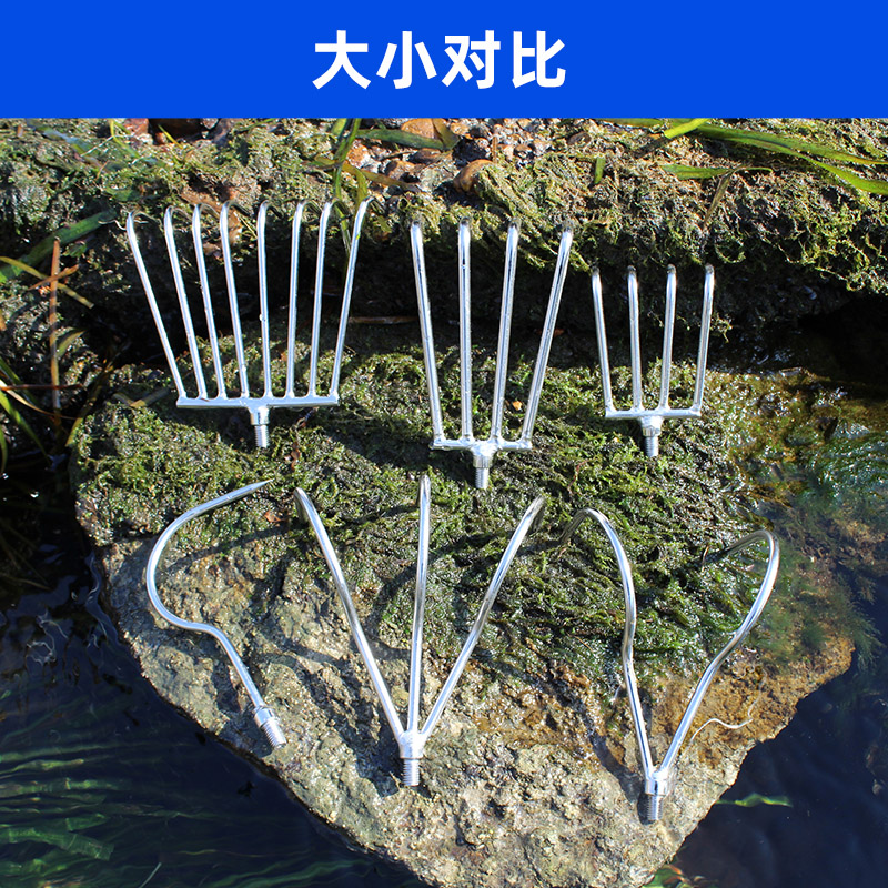 现货水草耙子钓鱼除草神器打捞钩工具三爪拉草爪勾钓鱼搂草野钓清