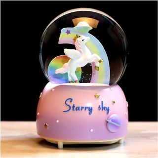 现货速发小猫水晶球音乐盒生日礼物女孩女生儿童创意雪花旋转梦幻