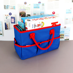 教师收纳袋折叠上课可携式手提袋大容量文具袋课堂玩具整理分类教