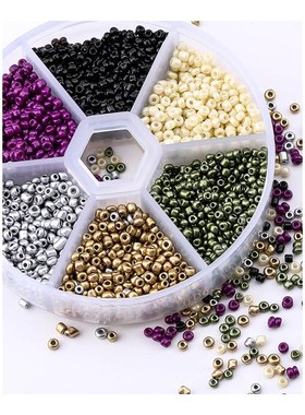 2mm Glass Seed Beads Belt box set charm seedbeads Rondelle B