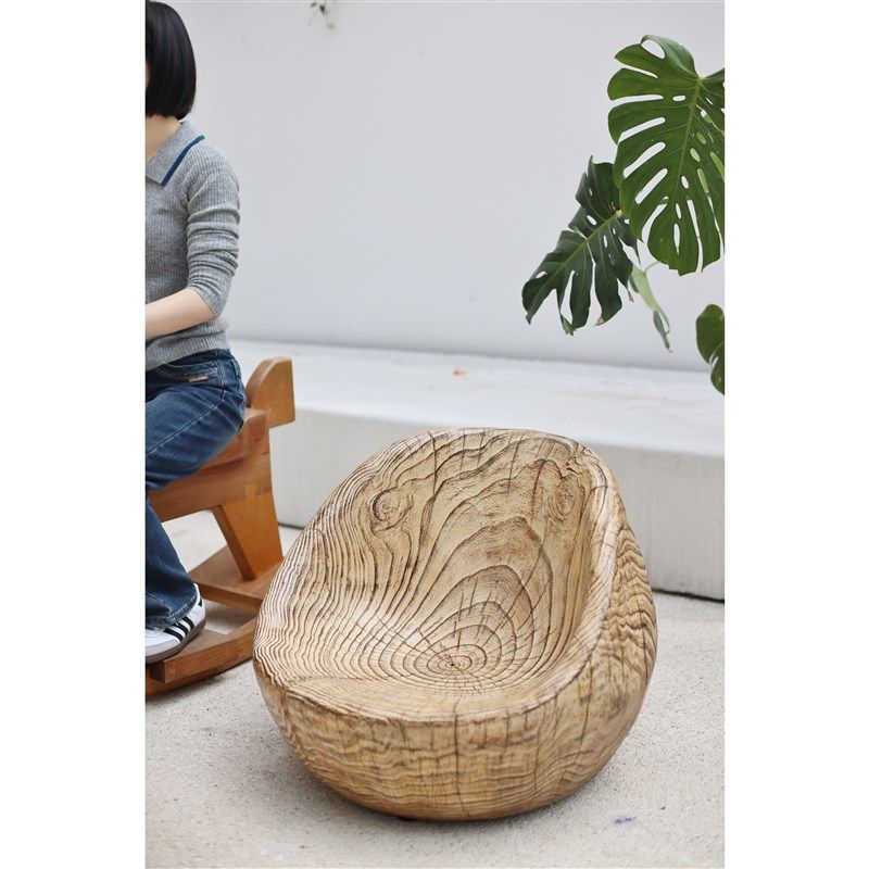嘻物所户外沙发椅仿木纹自然设计年轮极简木墩防潮不开裂民宿酒店,住宅家具,户外沙发,淘宝优惠券,粉丝福利购,淘宝优惠卷