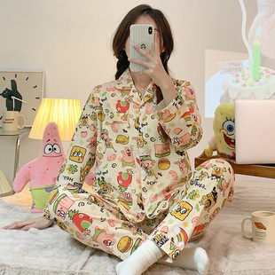 月子服春秋季产后哺乳孕妇睡衣夏季薄款产妇蜡笔3月份4出院服