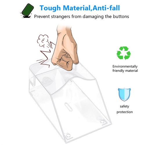 门铃防雨罩家用无线门铃防水盖户外挡H雨防溅透明盒门铃按钮铭牌