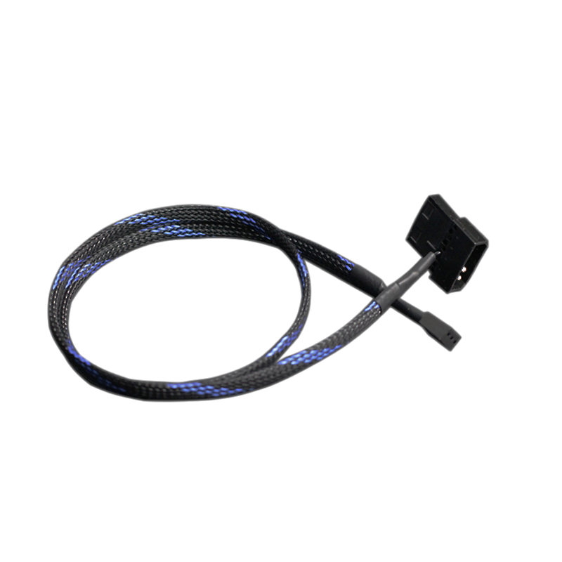 电脑风扇转接线 小3pin转大4Pin 小3P转D型接口 机箱风扇延长线