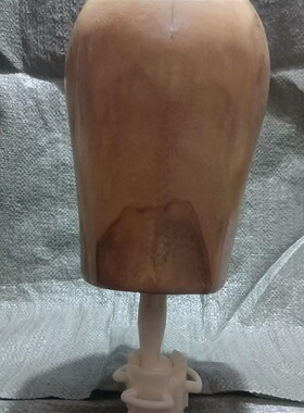 胡托假胡子木头模具毛发制作工具假发套模特头影视化妆木质头盔