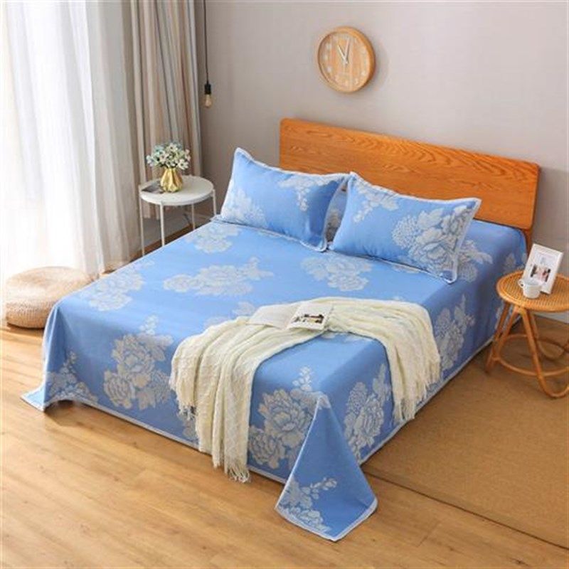 新款亚麻凉席三件套湿纺亚麻混织粗布席夏季婴儿双人空调席床单,床上用品,凉席/草席/麻席,淘宝优惠券,粉丝福利购,淘宝优惠卷