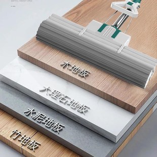 三排轮超大号海绵拖把家用免手洗懒人滚轮式 吸水胶棉拖地拖