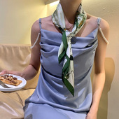 颈饰领巾装 70小方巾丝h巾女夏季 饰绑包包 时尚 韩版 薄款 文艺气质款
