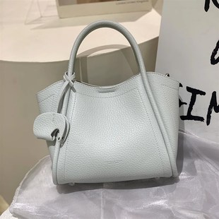 菜篮子包2025新款简约荔枝纹手提单肩包百搭软皮休闲子母斜挎女包