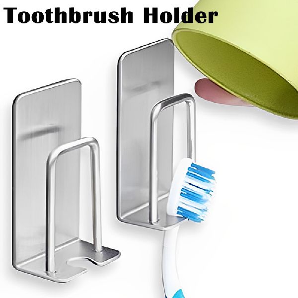 推荐201 Stainless Steel Toothbrush Holder Bathroom Punchfree