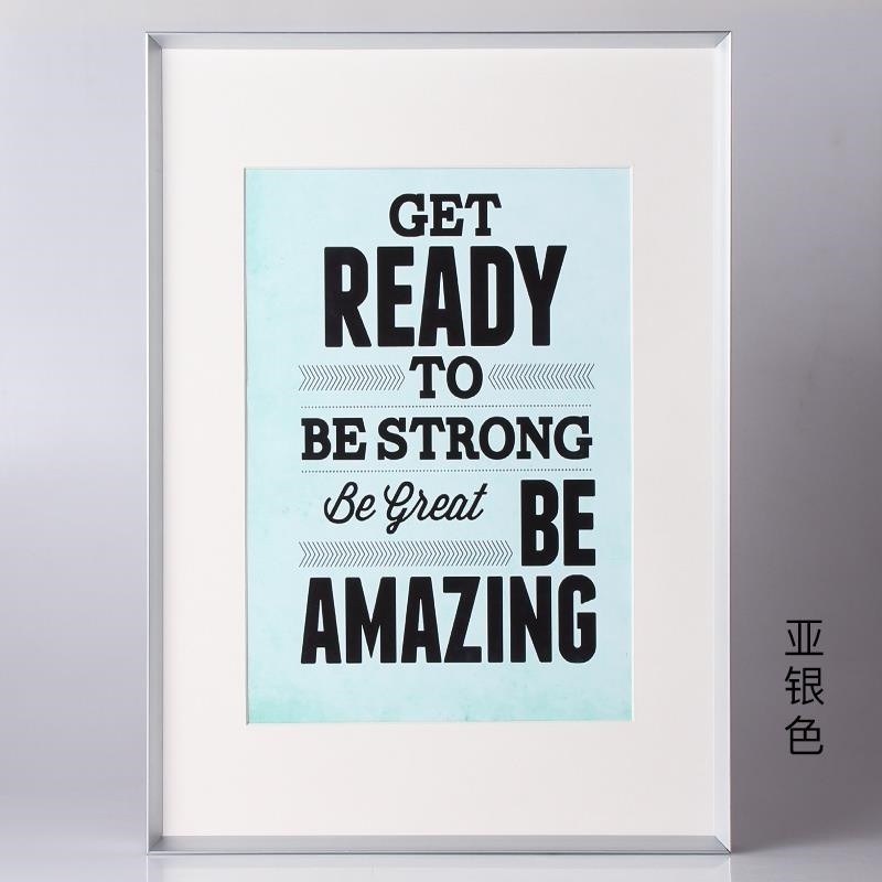 窄边立体简约画框外框挂墙清装裱定做海报框金属相框广告框定制做