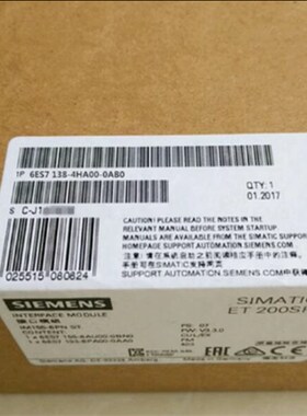 6ES7138-4HA00-0AB0西门u子IM151CPU接口模块6ES71384HA000AB0现