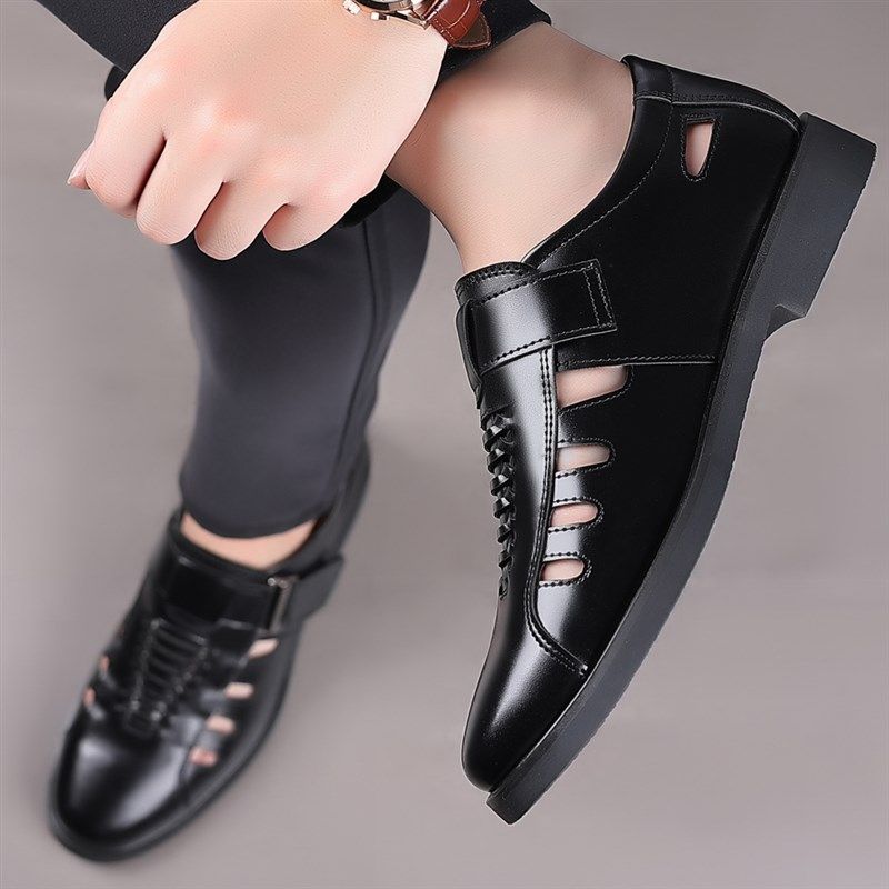 父亲凉鞋男士镂空透气正装爸爸鞋子45加大码46特大号47洞洞皮鞋48,流行男鞋,其他凉鞋,淘宝优惠券,粉丝福利购,淘宝优惠卷