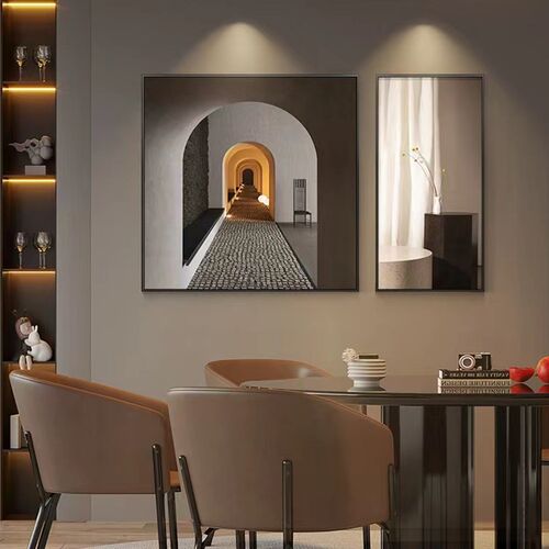 现代简约抽象客厅沙发背景墙壁玄关卧室餐厅装饰画二联挂画高级感