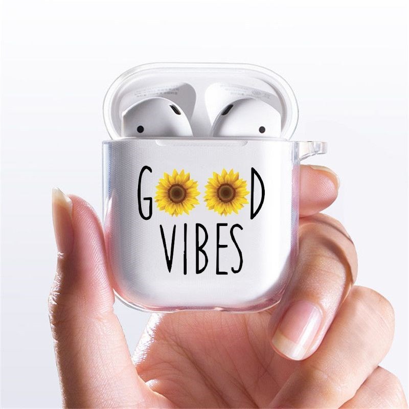 速发Cute Rose Sun Flower For Airpods Case Soft Silicone Shoc