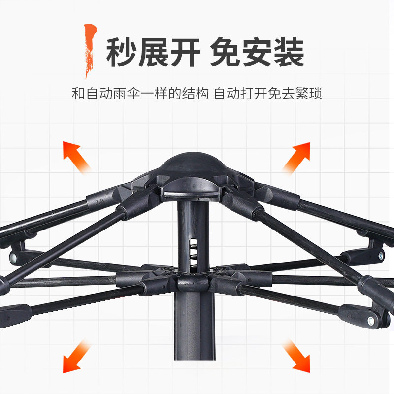 自动户外一家四人加厚便携式简易四口过夜帐篷折叠露营防雨野餐