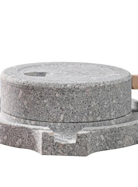 家用小磨手工磨豆浆石头小磨盘非电动石磨复古小石磨天然雕刻工艺