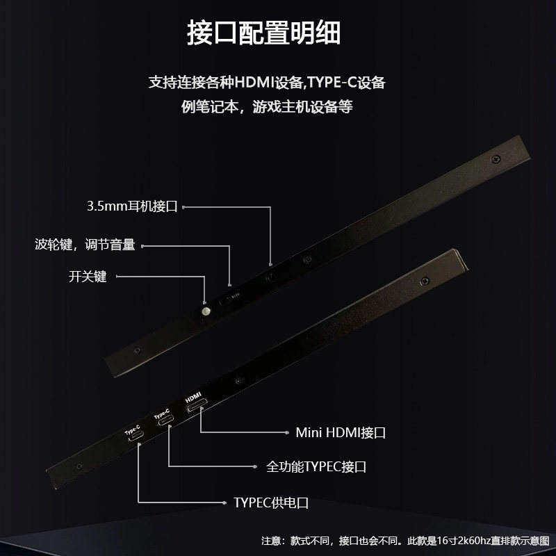 16寸便携显示屏2.5K超清60HZ高色域扩展多屏一线通直连地精科技