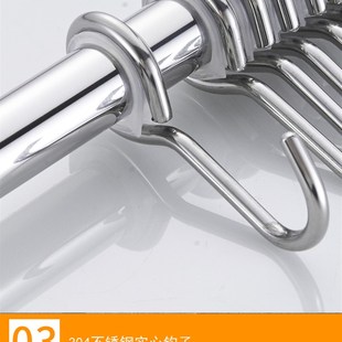 304不锈钢厨房打孔挂钩勺子铲子挂勾挂架置物架加厚收纳厨具挂杆