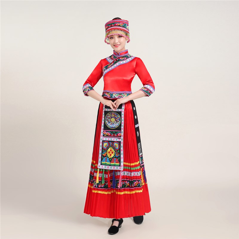 今年流行成人基诺族传统服装女套数民族特色演表服舞台出演服饰舞