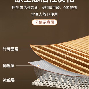新款销2023凉席竹席夏季草席双面折叠冬夏两用冰丝席夏天藤席子宿