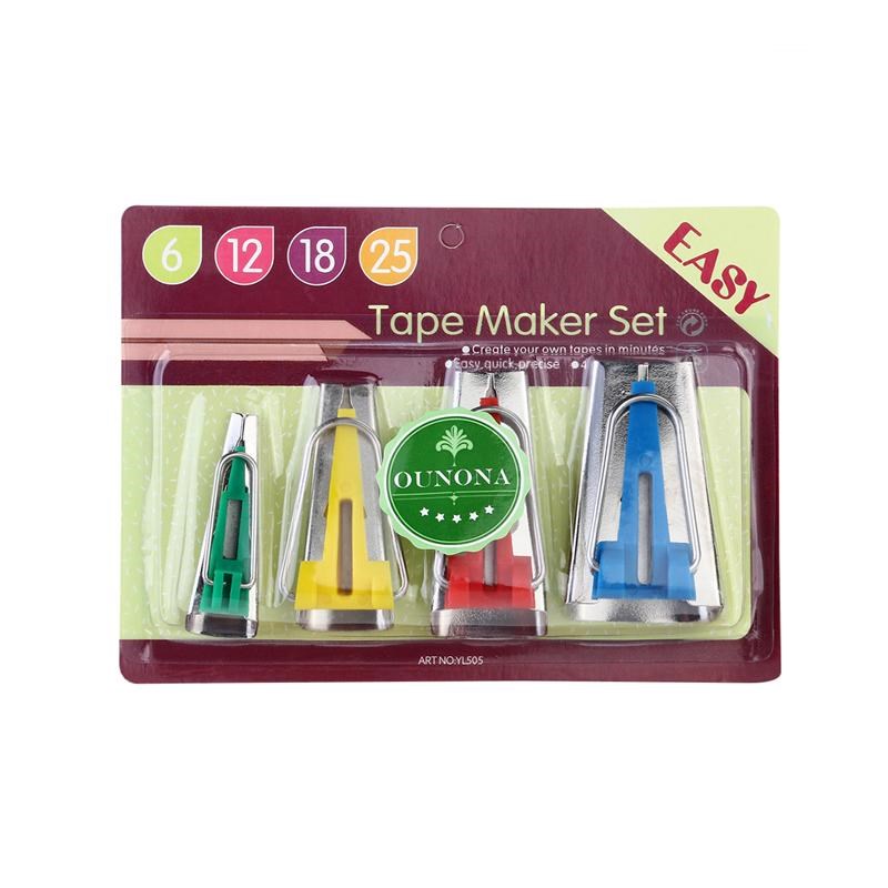 ONONA 4 Sizes Fabric Bias Tape Makers Binding Tools Sewing Q