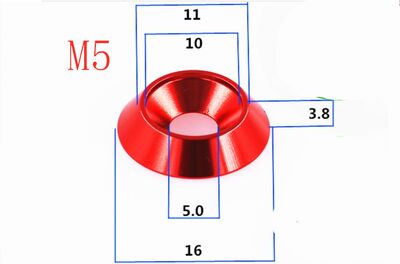 *5--10pcs M4 M5 M6 M8 Aluminum Colourful Countersunk mbrella