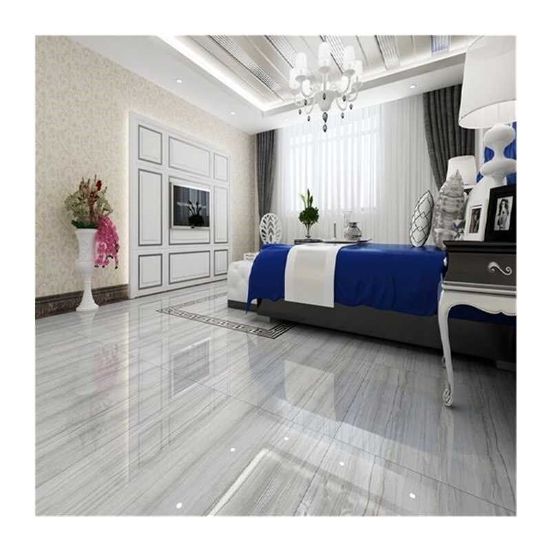 全抛釉地板砖客厅800x800灰色木纹瓷砖防水防磨