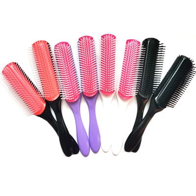 网红4 Color 9-Rows Denman Brush Women Detangling Styling