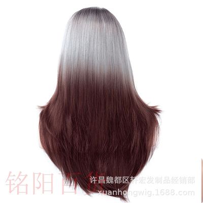 推荐Foreign trade wig color partial division daqu long strai