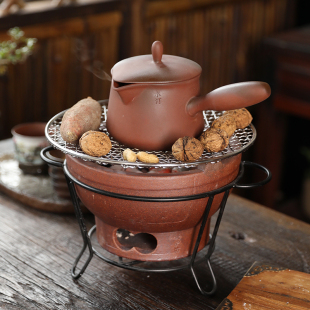 古陶坊围炉煮茶碳炉罐罐壶大号烤奶壶煮茶壶陶瓷壶家用户外阳台