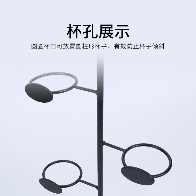 现货铁艺杯型展示架金属收纳支架咖啡奶茶店杯子陈列展示架杯子置