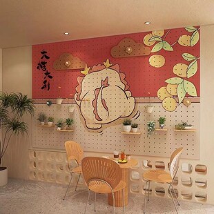 家用实木洞洞板墙上置物架入户玄关可定制万能挂板货架饰品展示架