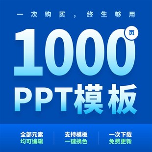 简约蓝色职场年终工作总结汇报述职报告PPT模板封面目录章节素材