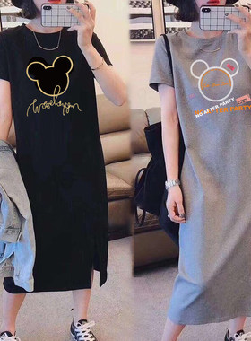 哺乳连衣裙夏季外出辣妈款宽松韩版时尚孕妇裙子喂奶衣服t恤夏装