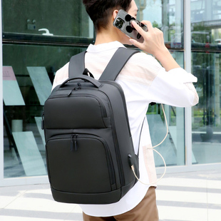 双肩包大容量男士可登机扩容旅行背包17寸电脑商务包休闲防水包包