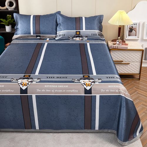 冰丝凉席三件套可机洗夏季床单空调席可折叠家用1.5米1.8米床席子