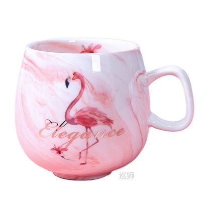 Flamingo Coffee Mugs Ceramic Mug Travel Cup Cute  Foot In