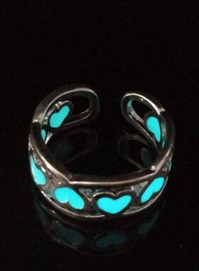 小众高货1 pcs Couple Rings Luminous Ring for Women Men Glowi