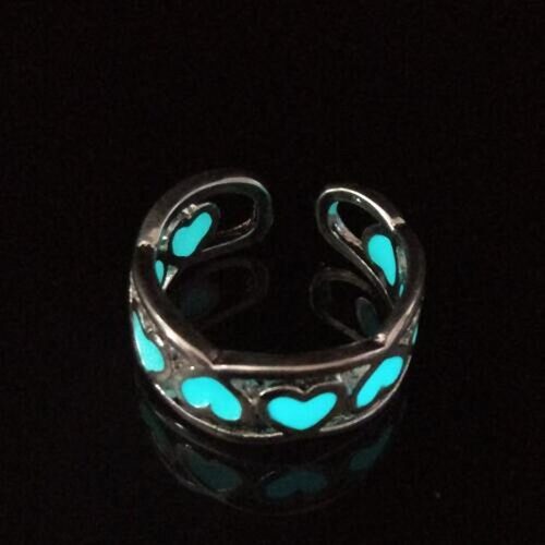 小众高货1 pcs Couple Rings Luminous Ring for Women Men Glowi