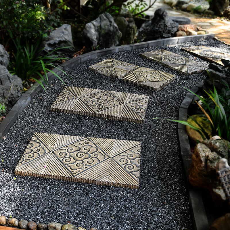 庭院户外草坪铺路石摆件脚踏石汀步石石板花园地面垫脚石室外地砖